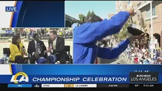 Rams Parade Makes Its Way Through Downtown LA