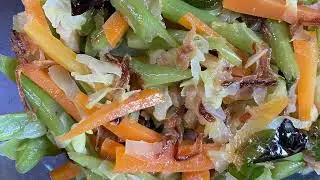ANGLO-INDIAN FOOGATH, CARROT, BEANS AND CABBAGE FOOGATH, FUGAD, BEANS FUGAD, CARROT SIDEDISH,