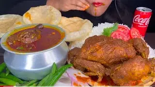 SPICY HANDI MUTTON 🌶️, HANDI CHICKEN CURRY 🔥 EGG CURRY, BASMATI RICE EATING SHOW 