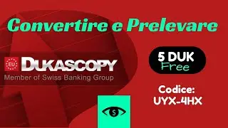 Prelevare Convertire Bonus Crypto DUK - Dukascopy Tutorial ITA
