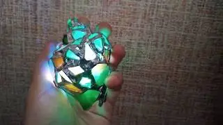 Shell ring dish night light, sea stained glass