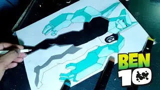 ben 10 diamondhead full body colour pencil drawing / draw ruhan