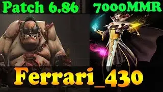 Dota 2 - Patch 6.86 :Ferrari_430 7000 MMR Plays Pudge And Invoker - Ranked Match Gameplay
