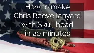 How to make a paracord lanyard with skull bead for knife Spyderco Paramilitary 2 - &laquo;Paracord&Bead&raquo;