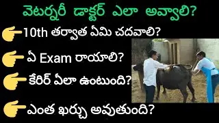 How to become a Veterinary Doctor in India in Telugu |AP & TS Complete Selection Process in Detail