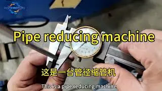 This is a semi-automatic pipe reducing machine
