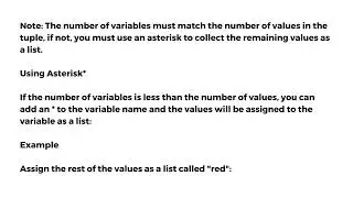 Pack / Unpack Tuples in Python || Using Asterisk ( * )