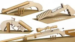 4 Amazing Cardboard Guns | Strong Shoot Guns #craft