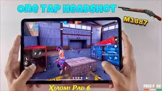 Xiaomi Pad 6 Tablet free fire one tap headshot gameplay with 2 finger handcam recording