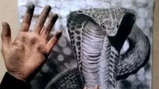 how to draw a realistic snake time lapse by artist a.das