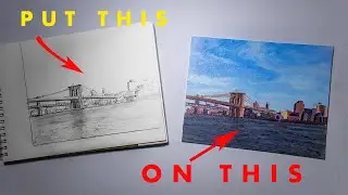 Transfer Sketch to Canvas without Transfer Paper | How to Trace On Canvas
