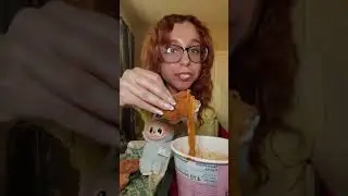 Wingstop with Buldak Noodles with Labubu #wingstop #buldakramen #buldaknoodles #samyangnoodles