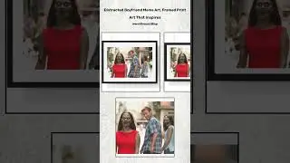 Distracted Boyfriend Meme Framed Art, the Grotesque Reality of it All, Framed Art Print #artwork