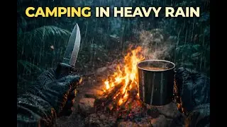 24 Hours Jungle Camping in Heavy Rain | POV Survival Journey