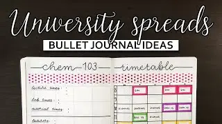 SPREADS FOR UNIVERSITY STUDENTS 💜 Bullet journal ideas for college students | Bullet journal ideas