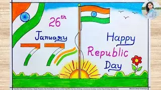 How to Draw Republic Day Drawing Easy and Beautiful | 26 January Drawing Step by Step for Beginners