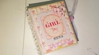 Baby Girl First Year Mini Album using Authentique 