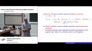 Gonzalo Contreras: Ergodic optimization - lecture 1