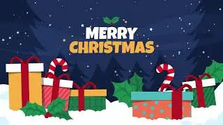 Merry Christmas Snow & Gifts / GIF like animation