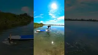 How to start pump foiling without dock / beach #pumpfoil #hydrofoil #foil #beachstart #dockstart