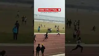 100M GIRLS FINAL 💨 GURU NANAK STADIUM LUDHIANA 🏆 #shorts #sports #athletics #athlete #ytshorts