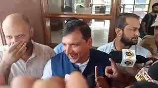AAP Leader Sanjay Singh Reaches Jammu Amid MLA Mehraj Malik&rsquo;s Detention.