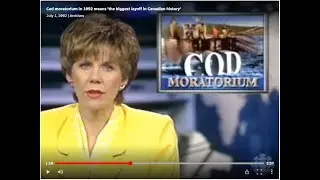 Cod moratorium in 1992 means 'the biggest layoff in Canadian history'
