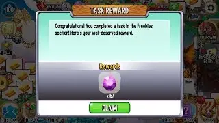 Dragon City | Got Many Gems Doing Task at Freebie Island Inside Dragon City Game