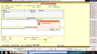 CRM IN BUSY (INQUIRY MANAGEMENT)