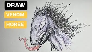 How to Draw VENOM HORSE from Venom 3