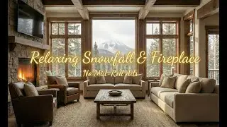 Snowfall in Mountain Forest Lodge (NO-MID ROLL ADS)  🏔️ | Deep Rest & Meditation Ambience