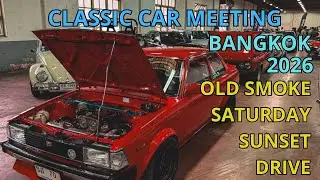 Sunset Classic Car Meeting 2026: Old Tobacco Warehouse Vibes by Chao Phraya River.