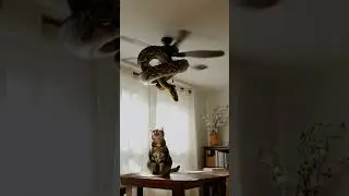 Anaconda on the Ceiling Fan? Cat Can&rsquo;t Believe