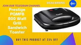 Prestige PGMFB 800W Grill Sandwich Toaster - Black | Best Sandwich Maker | Amazon Deal | Amazon Sale