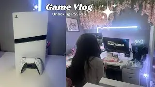 🎮Game Vlog | Unboxing PS5 Pro🌙✧。| Gaming Day ✨
