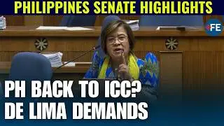 De Lima Pushes ICC Return, Ignites Fierce National Debate |  Philippines Senate Highlights