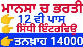 Mansa Job Placement Camp, New Recruitment in punjab, #mansa interview Jobs video by Sewakinfo
