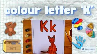 Write Letter K for Kids | Capital & Small k + Kangaroo Coloring Activity l📚 Learn ABC with fun.