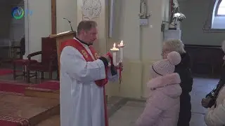 Balázsáldás a vasárnapi szentmisén