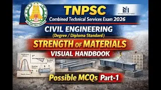 strength of material visual hand book / TNPSC CTS exam 2026/ SOM important MCQs