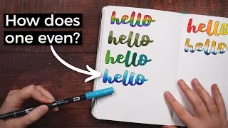 Gradient Lettering Tutorial 💜 6 easy styles
