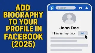 Как добавить биографию в свой профиль в Facebook (2025)