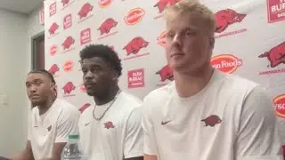 Arkansas players postgame - Arkansas 58, Mississippi State 25