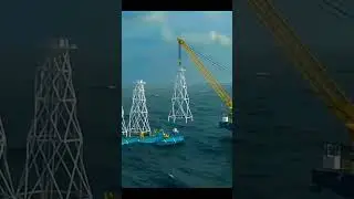 How to install a wind turbine in the sea? / How are offshore wind turbines installed? #asmr