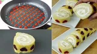 সুইস রোল (Printed) || Heart pattern swiss roll cake || Swiss Roll Recipe ||