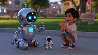 Robot Ricky&rsquo;s Big Adventure 🤖 | Fun Robot Poem for Kids | Learning & Kindness Song
