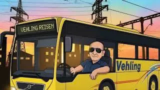 Unterwegs mit einem Volvo-Busfahrt mit Lofi-Vibes