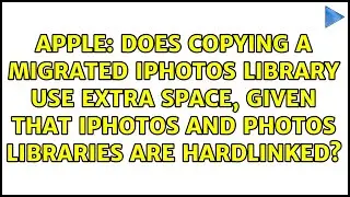 Does copying a migrated iPhotos library use extra space, given that iPhotos and Photos Libraries...