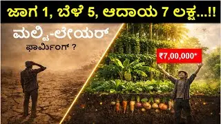 1 ಎಕರೆ + 5 ಬೆಳೆ = 7 ಲಕ್ಷ 💰| Multi-Layer Farming Complete Guide | 5 Layer Farming Plan Kannada