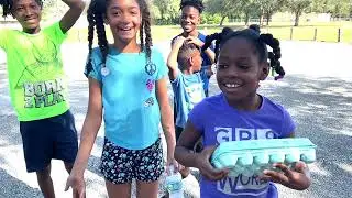 EGG ROULETTE CHALLENGE // SPIN THE BOTTLE EGG GAME